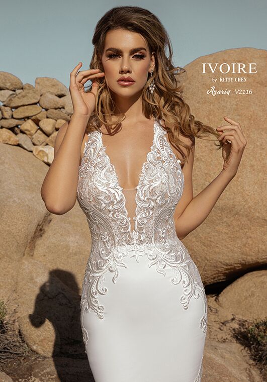 IVOIRE by KITTY CHEN AZARIA,V2116 Sheath Wedding Dress - 3