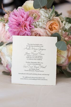 Traditional Wedding Programs with Embossed Starfish Detail