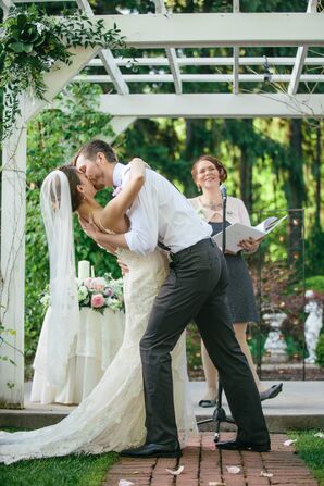 Bride and Groom's First Kiss
