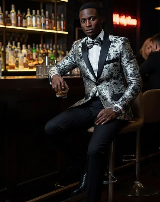 BLACKTIE AMSTERDAM Silver Wedding Tuxedo Grey Tuxedo - 4