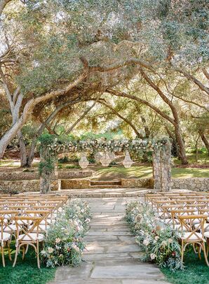 Rustic Ceremony Under Trees at Vista Valley Country Club in California