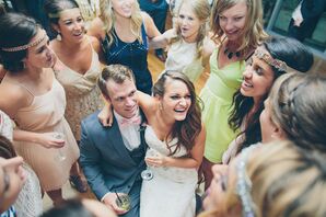 Liz and Max Getting Serenaded by Guests