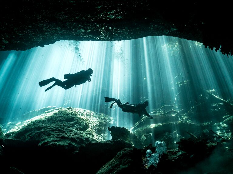 Scuba in Mexico's Yucatan cenote