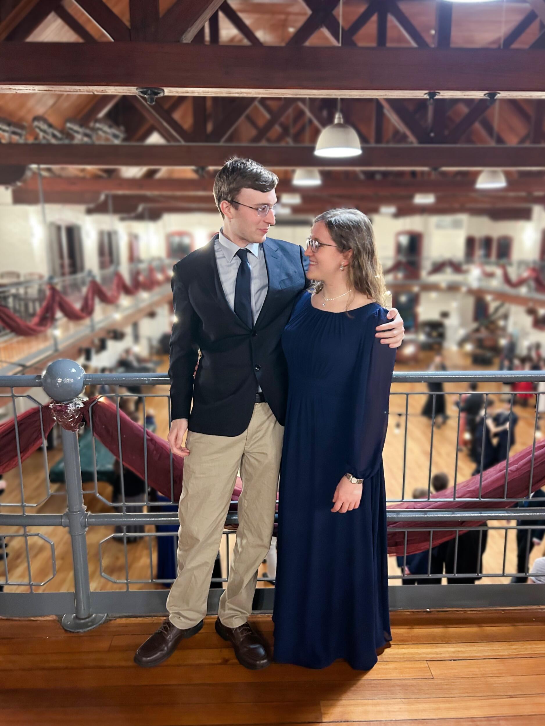 Putting in an appearance at the Christmas Dance.