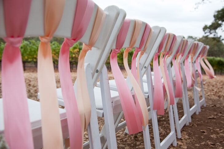 Ribbon-Tied White Chairs