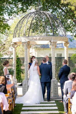 Romantic, Casual Wedding Ceremony at Gage Hotel