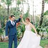 Colorful High School Sweetheart Backyard Wedding