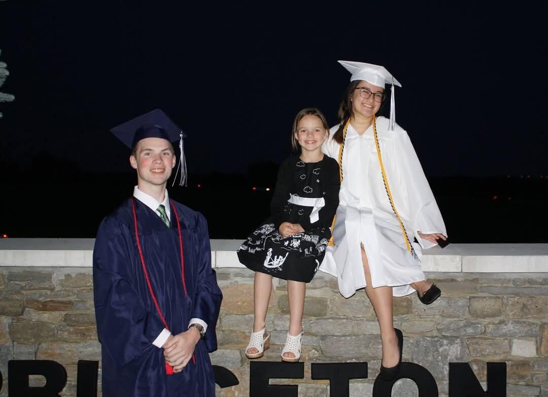 We graduated High School! Look how small Ryleigh was!