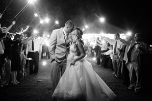 Victoria and Josh's Sparkler Exit