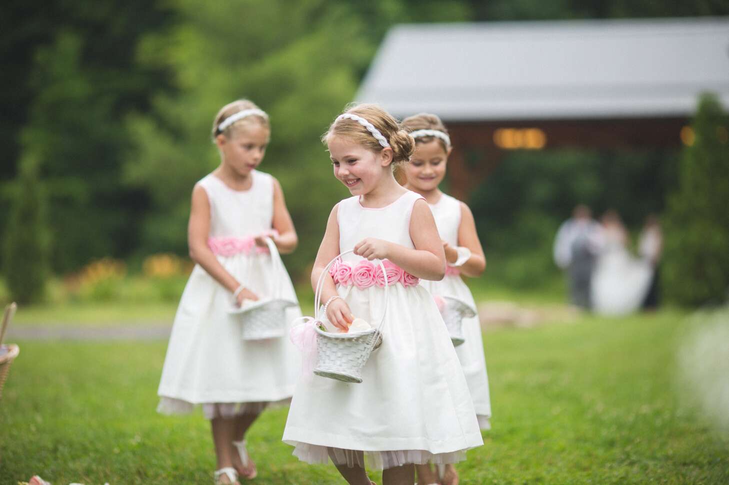multiway tulle bridesmaid dress Luxury Ivory Flower Girl Dress Beading Elegant Princess Kids J265 –  DreamyVow