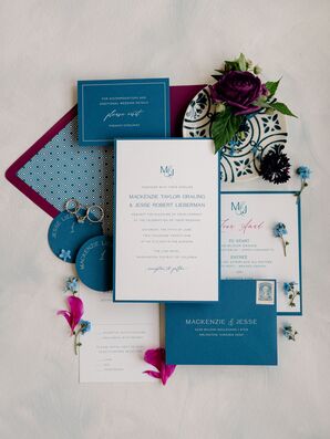 Blue Wedding Invitation Suite