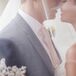 The classically romantic feel was carried through in a palette of blush pink and postal blue.