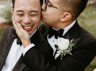 “For our fellow same-sex couples!” Kevin Louie and Marcos Melero share, “We hope more <a href="https://www.theknot.com/content/gay-marriage-states-his