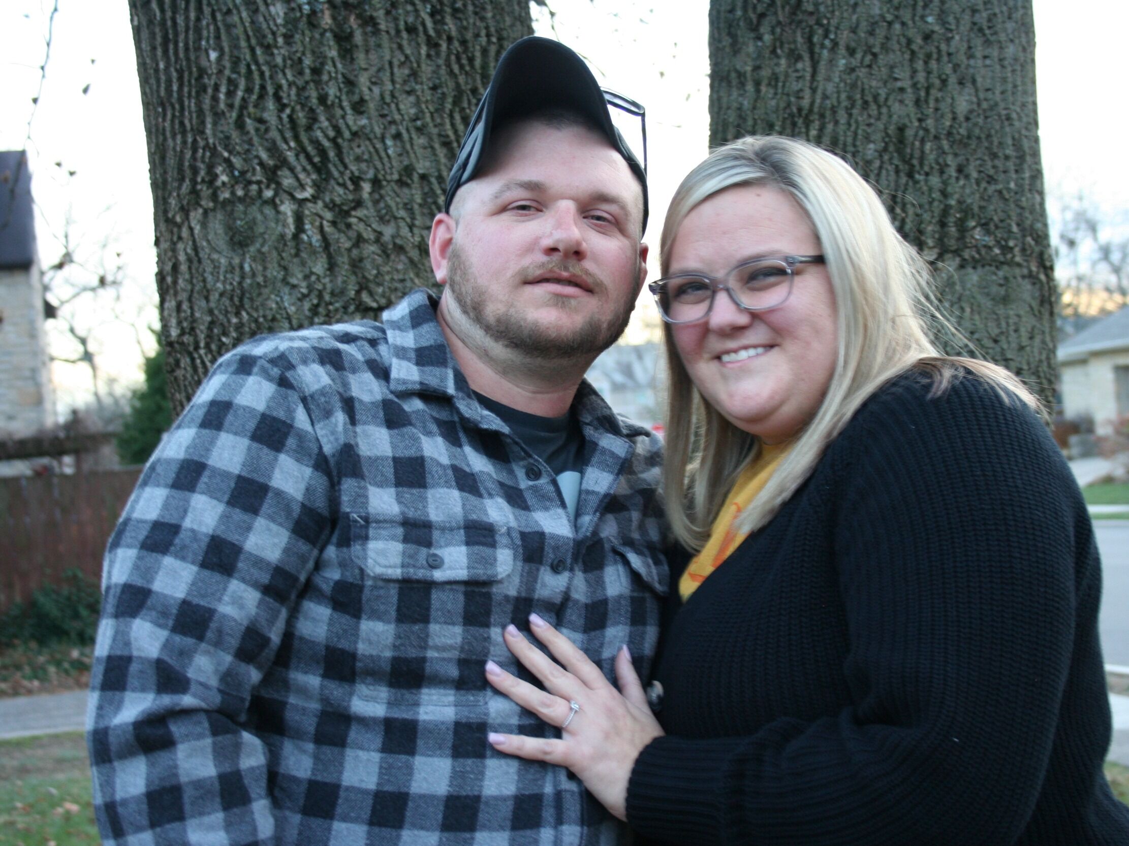 Picture of How we met....and happily planning our wedding.
