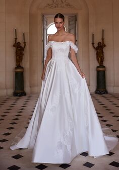 Moonlight Couture H1608 Ball Gown Wedding Dress