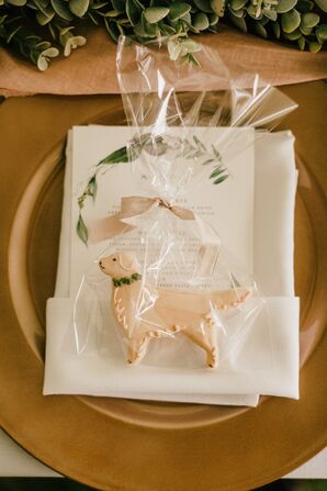 Dog-Shaped Cookie Favors for Michigan Wedding