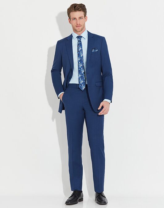 Allure Men Cobalt Suit Blue Tuxedo - 6