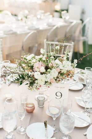 Romantic Centerpieces, Table Numbers and Candles