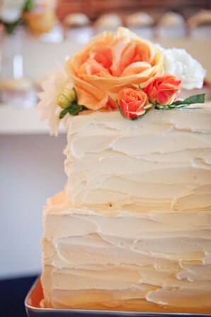 Peach Ombre Wedding Cake