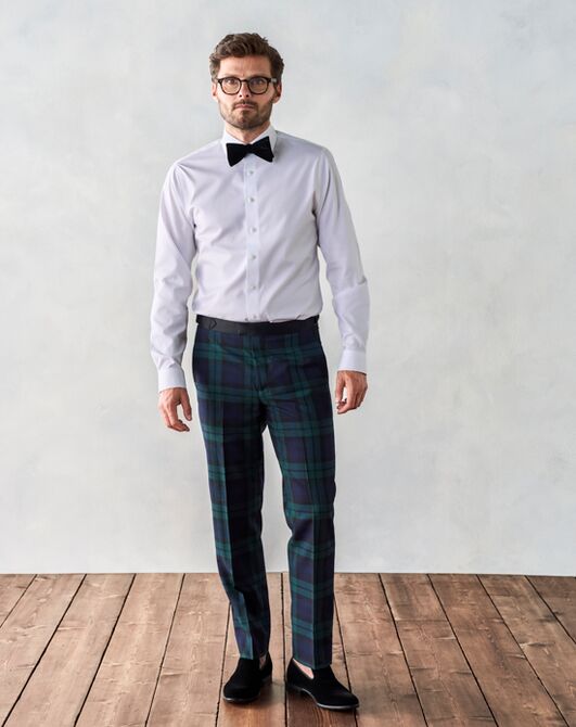 The Black Tux Black Watch Tartan Tuxedo Black Tuxedo - 5