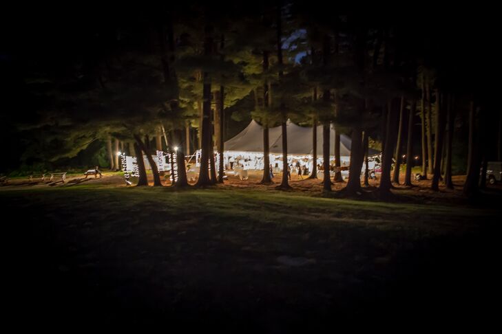 "We succeeded in making our day a huge party," says Emily. "It meant the world to us to be able to invite all of our family and close friends and spend the day with them. There were so many activities, from dancing to the photo booth, the ice cream sundae bar and the fire pit with s'mores."