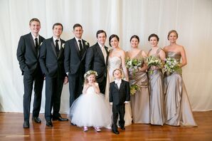 Black- and Neutral-Colored Wedding Party Attire