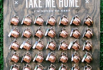 Moscow mule copper mugs for wedding favors