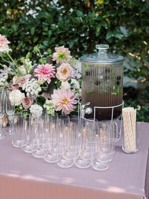 Blackberry Iced Tea Wedding Ceremony Welcome Drink
