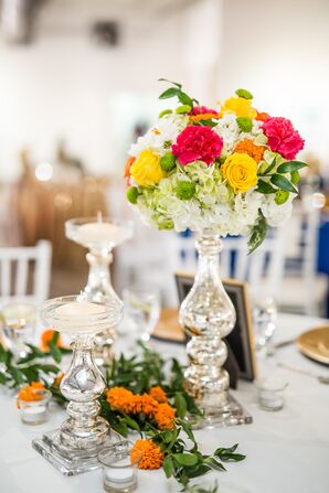 Vibrant Flower Arrangements and Glass Vases