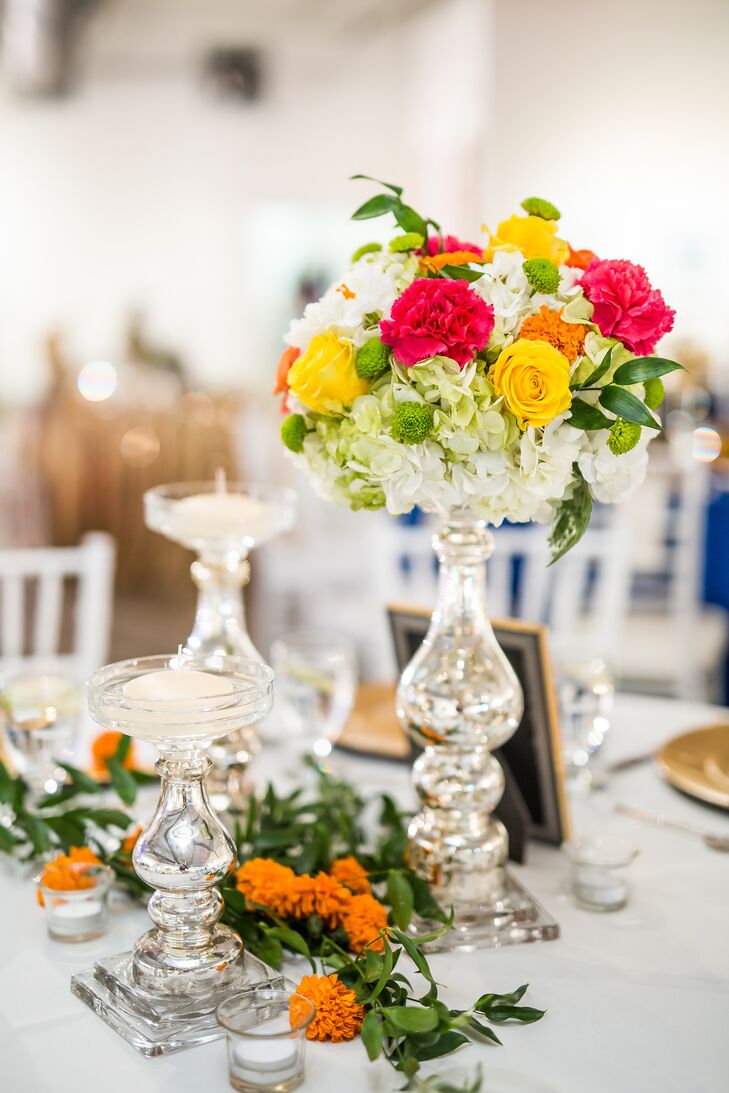 Vibrant Flower Arrangements and Glass Vases