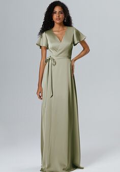 AW Bridal AW ROSEANNE DRESS V-Neck and Plunge Bridesmaid Dress