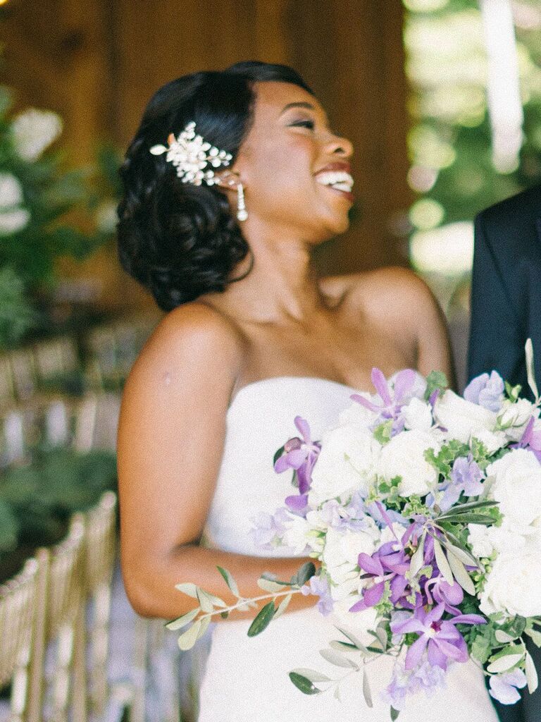 wedding updos pin curls in bun