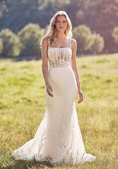 Lillian West 66335 Fit-and-Flare Wedding Dress