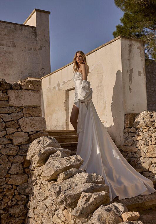 Dance of Puglia by LOVE by Ricca Sposa 25-030(2) Cecilia Mermaid and Trumpet Wedding Dress - 3