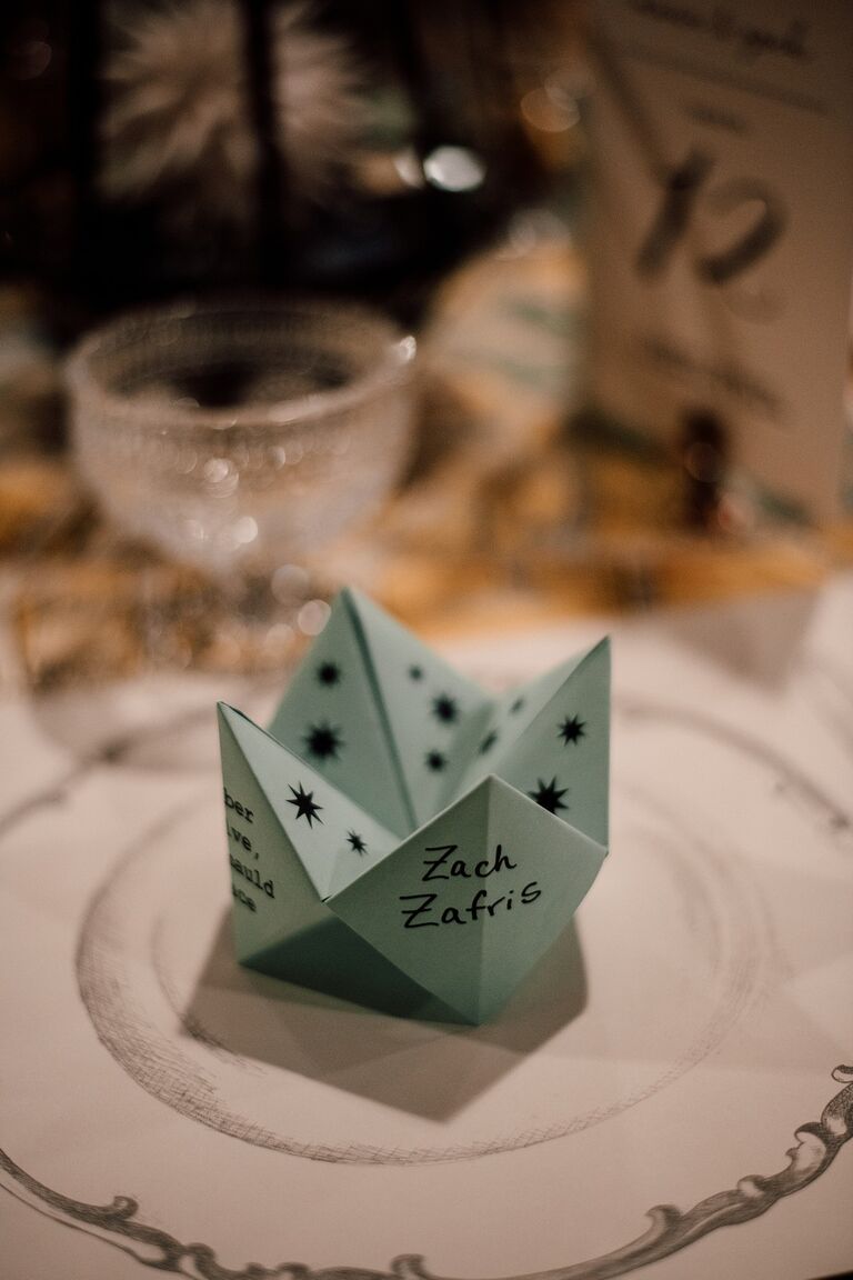 Cootie catchers wedding game