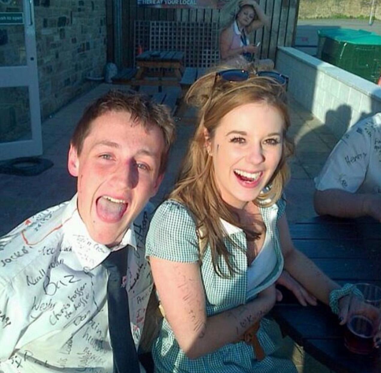 The day we met: The Castle Inn, SGHS & Ermysted's leavers pub crawl

3 pubs in to a 19 pub school leavers' bar crawl of Skipton, Chris caught a glance of Laura across the bar at the Castle Inn, Skipton. He, of course, didn't introduce himself. Instead he waited until pub number 16 to be introduced by a good friend... "have you met head boy?"