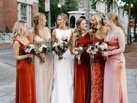Bride and bridesmaids