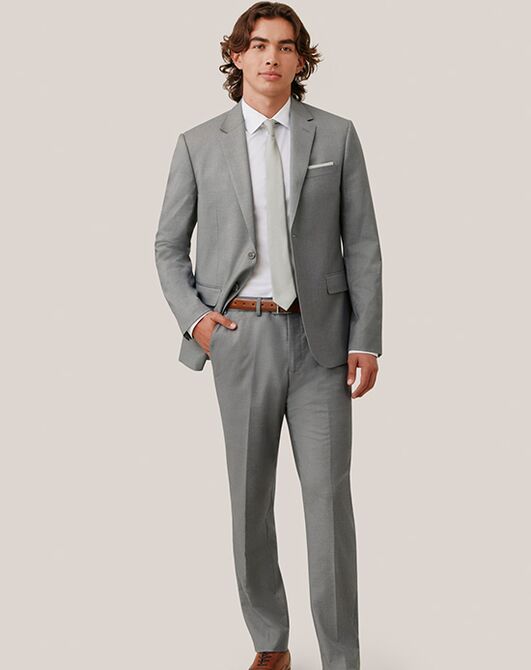 Birdy Grey Suits Taylor Suit in Gray Grey Tuxedo - 5