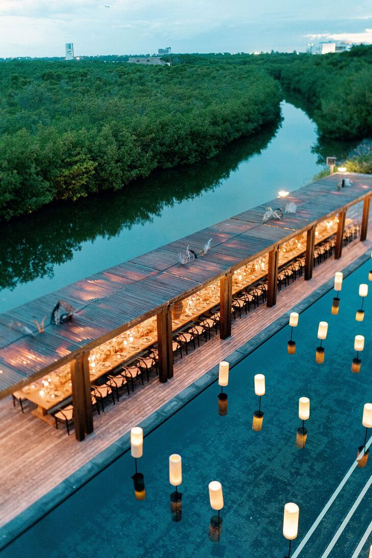 Waterfront Wedding Reception at Nizuc Resort and Spa in Mexico