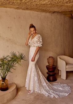 Lillian West 66362 Fit-and-Flare Wedding Dress