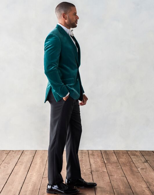 The Black Tux Green Velvet Jacket Tuxedo Green Tuxedo - 3