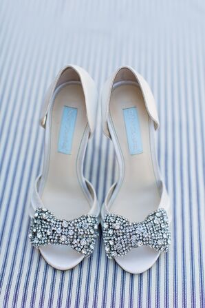 Betsey Johnson Shoes with Crystal-Accented Bows