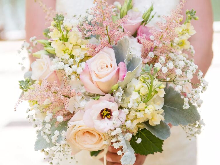 Whimsical Baby's Breath Bouquet for a Garden Party Wedding