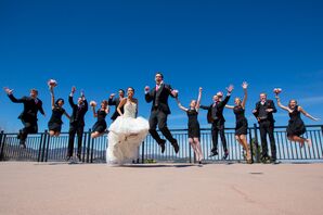 Wedding Party Jumping Photo