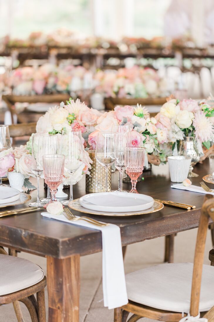 Pink Vintage-Inspired Water Glasses