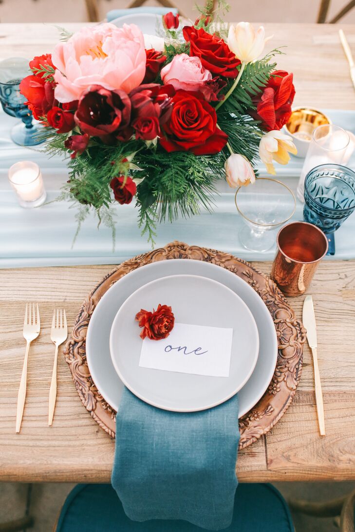 Light Blue Linen Table Runners