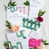 A Preppy Emerald-and-Pink Wedding in Bloomington, Illinois, Filled With Monogram Accents