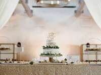 Small wedding cake with two tiers
