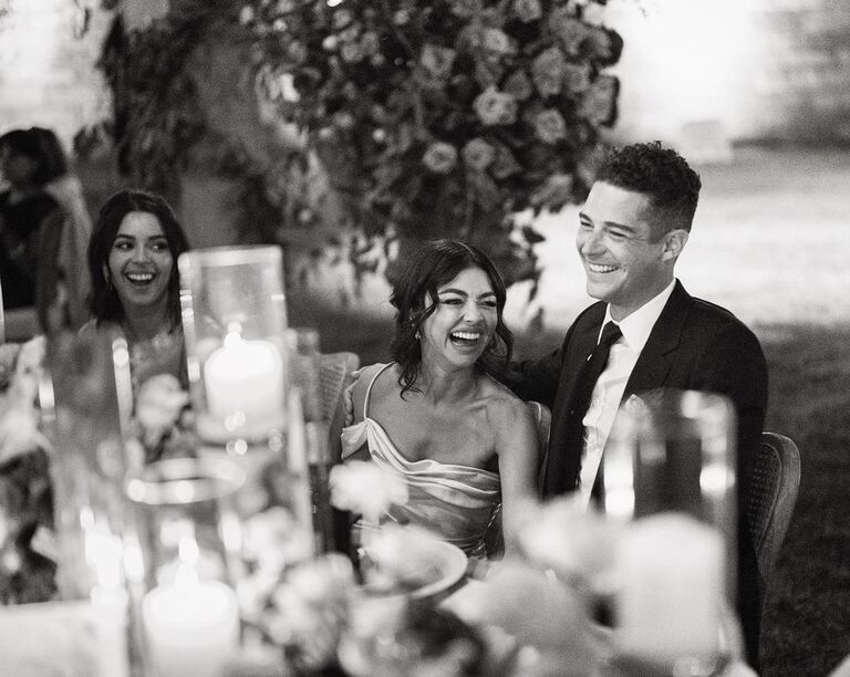 Sarah Hyland's reception wedding dress by Galia Lahav