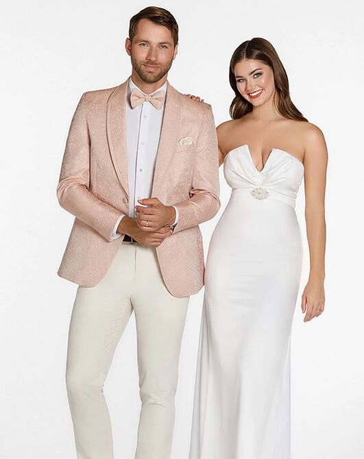 BLACKTIE NIGHT VINE Blush Wedding Tuxedo Pink Tuxedo - 3
